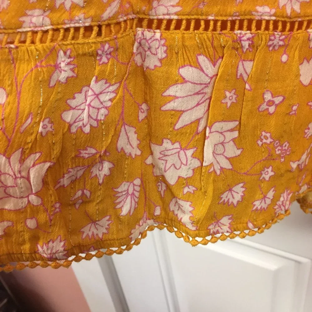 NWT - Cat & Jack Mustard Colored floral dress - Size 4T